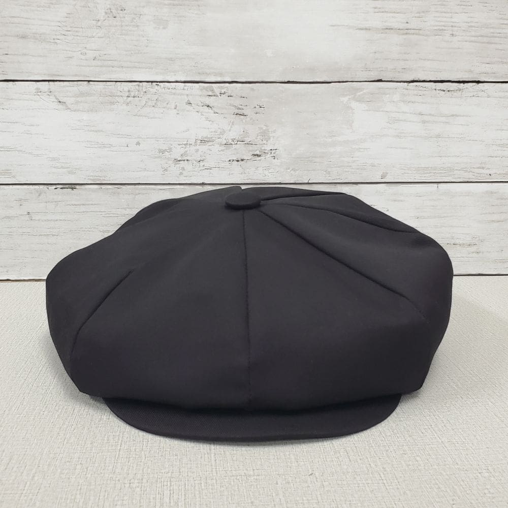 Black Eco Twill Apple Newsboy Cap