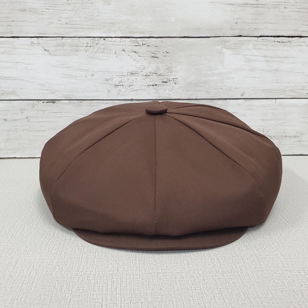 Brown Eco Twill Apple Newsboy Cap