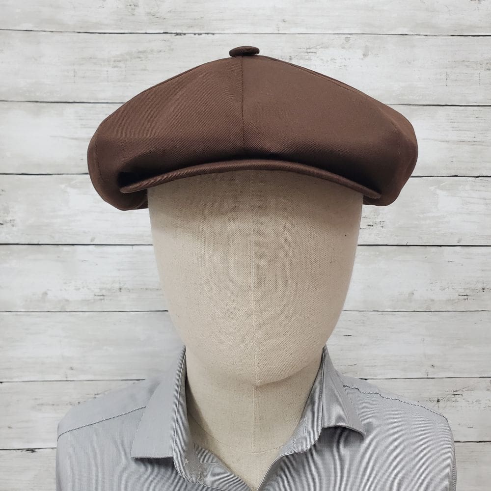 Brown Eco Twill Apple Newsboy Cap