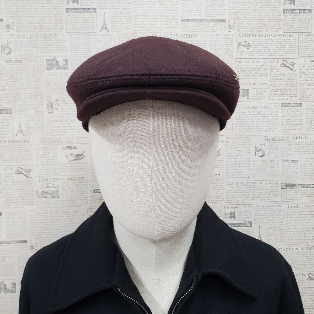 Brown Wool Ascot Ivy Flat Gatsby Driver Cap