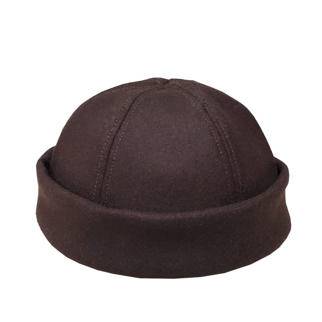 A brown hat is shown with no background.