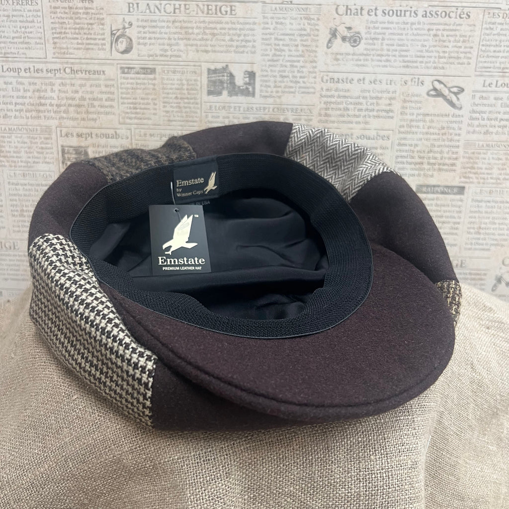 Wool Apple Newsboy Cap- Navy