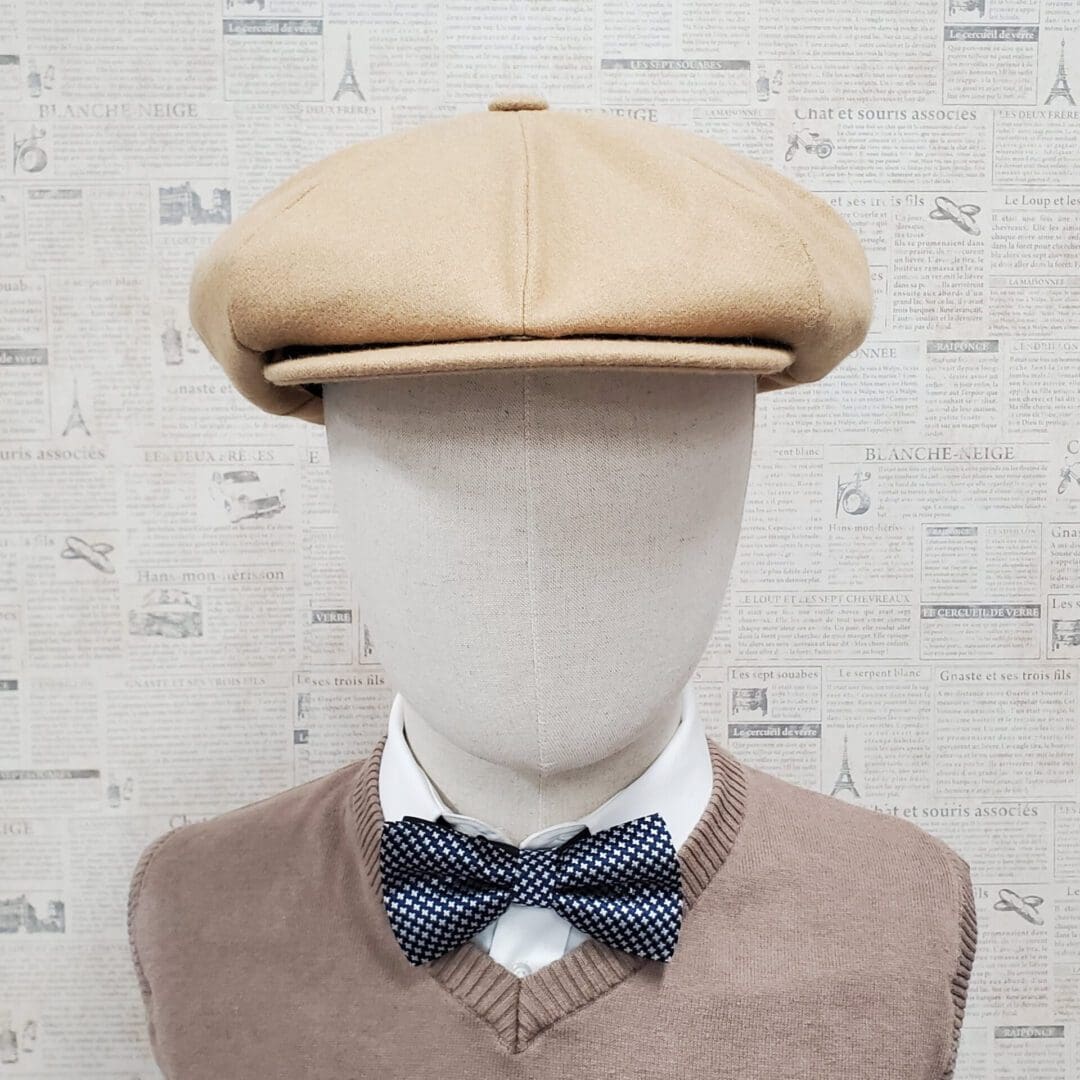 Camel Wool Apple Newsboy Cap