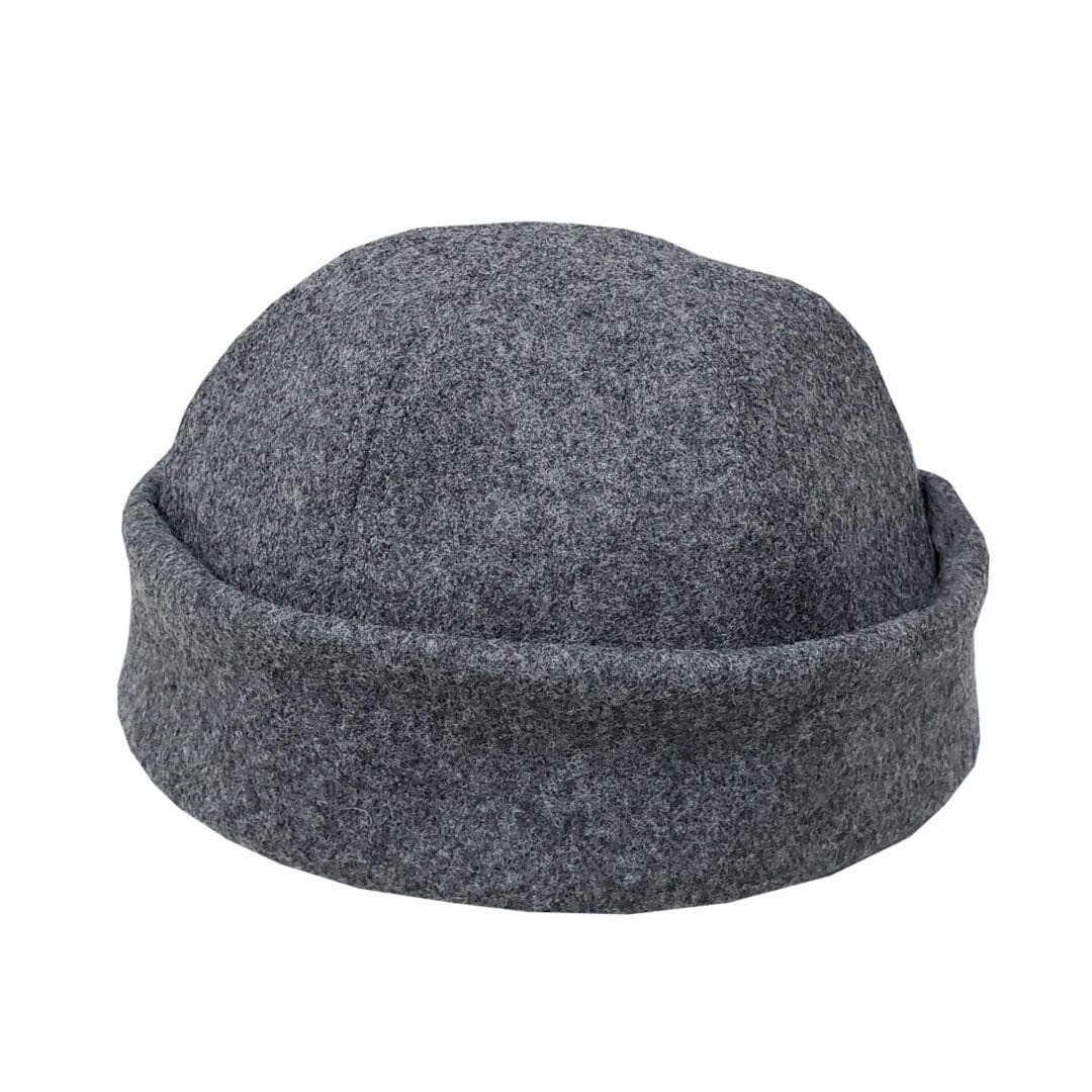 A gray hat is shown with no background.