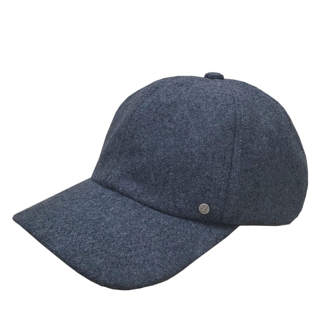 A baseball cap with a button on the back.