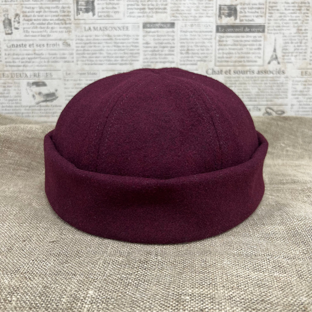 Wool Beanie- Burgundy
