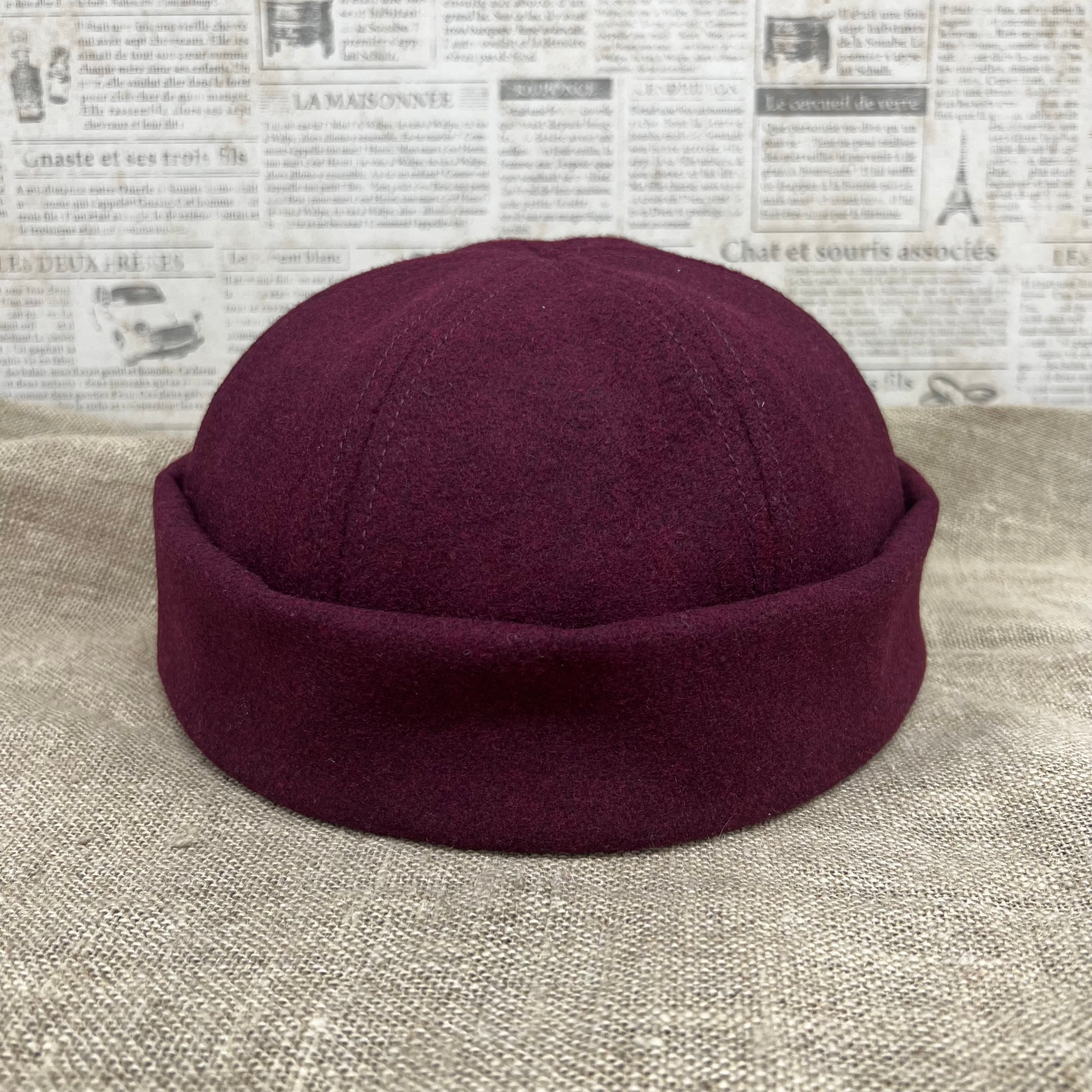 Wool Beanie- Burgundy