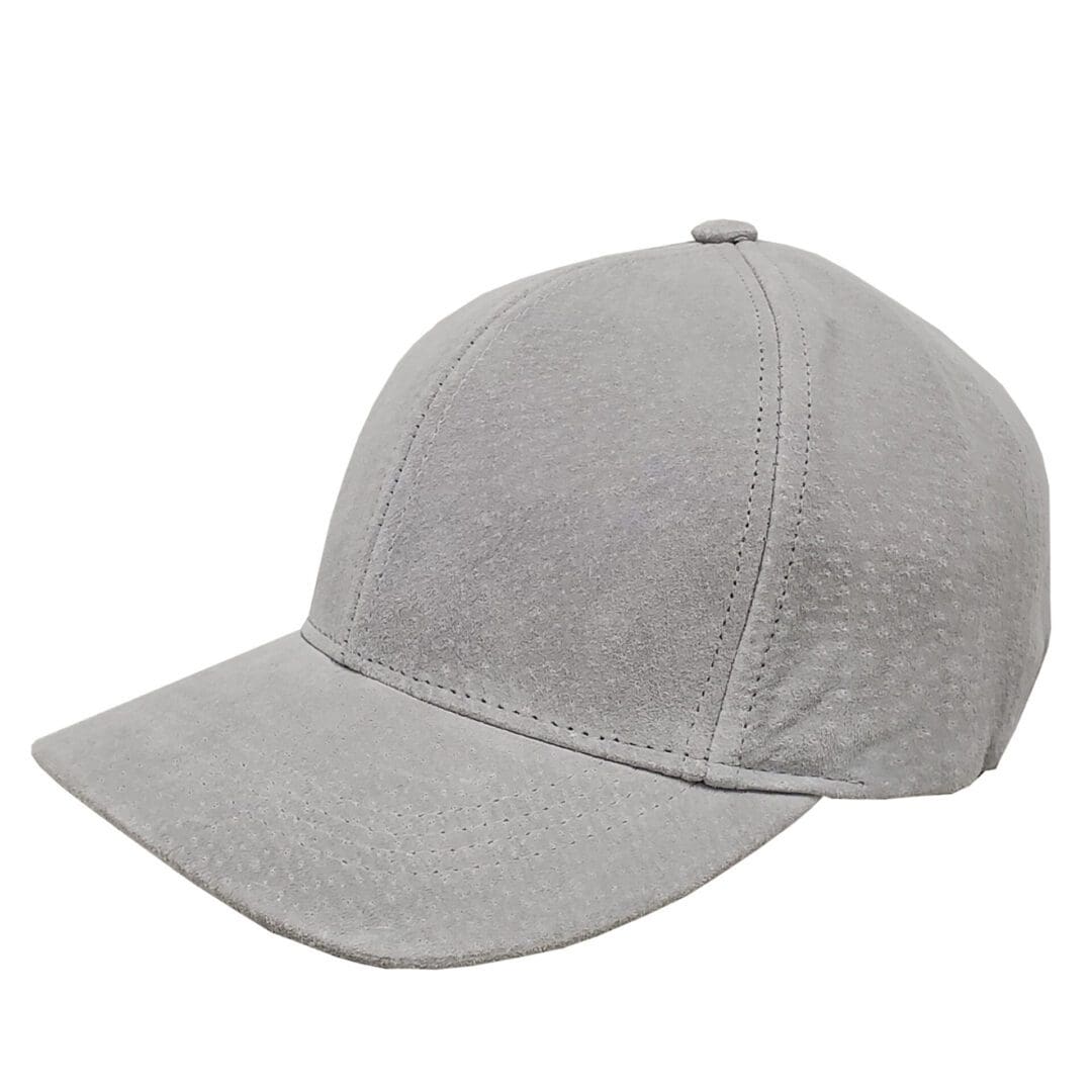 A gray hat is shown with no background.
