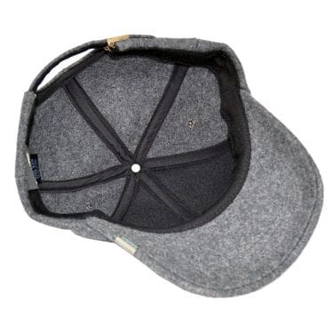 Emstate Heather Grey Melton Wool Baseball Cap
