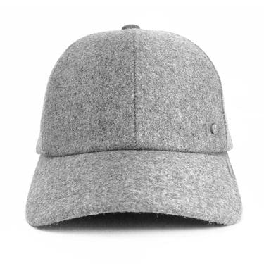 Emstate Heather Grey Melton Wool Baseball Cap