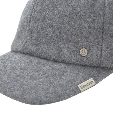 Emstate Heather Grey Melton Wool Baseball Cap