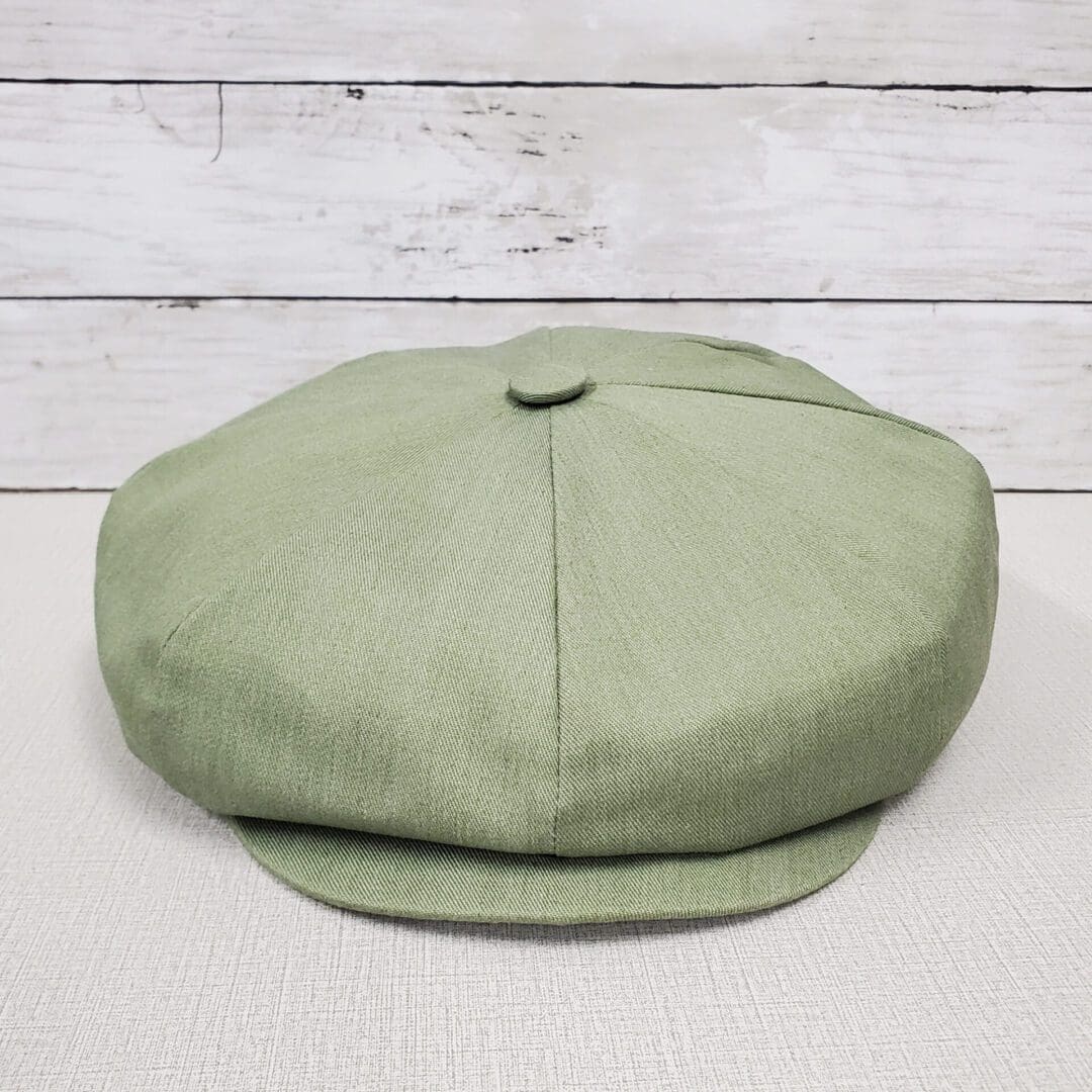 Olive Eco Twill Apple Newsboy Cap
