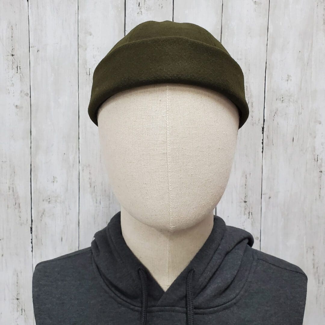 A person with a hat on their head