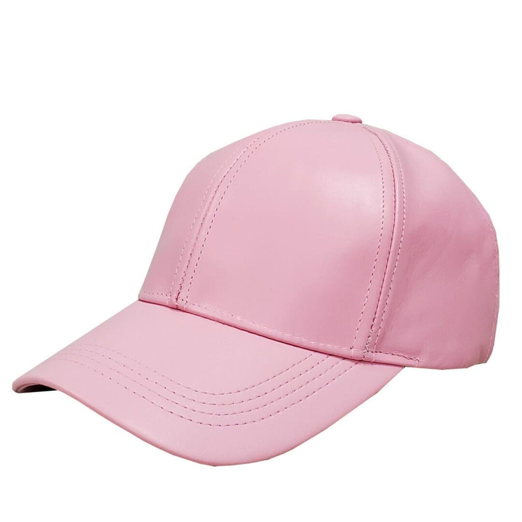 A pink hat is on the ground