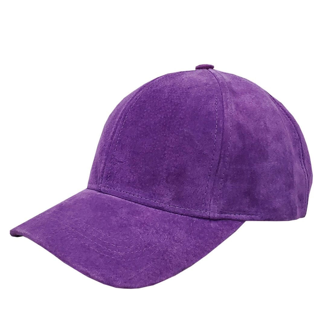 A purple hat is shown with no background.