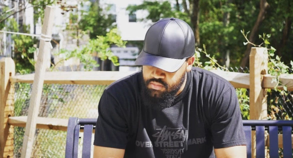 Fitted Brown Leather Baseball Cap