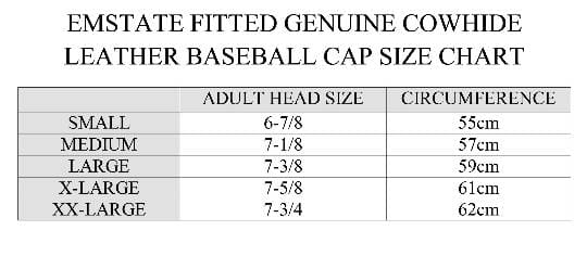 Fitted Brown Leather Baseball Cap