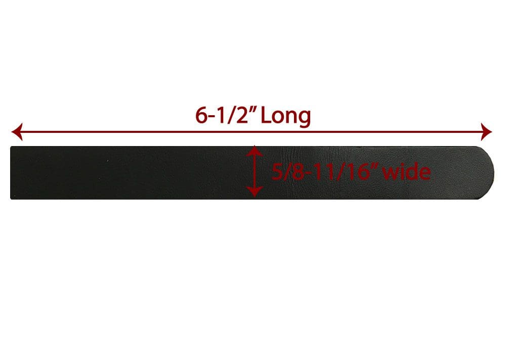 A black strip with the length of 6-1 / 2 inches.