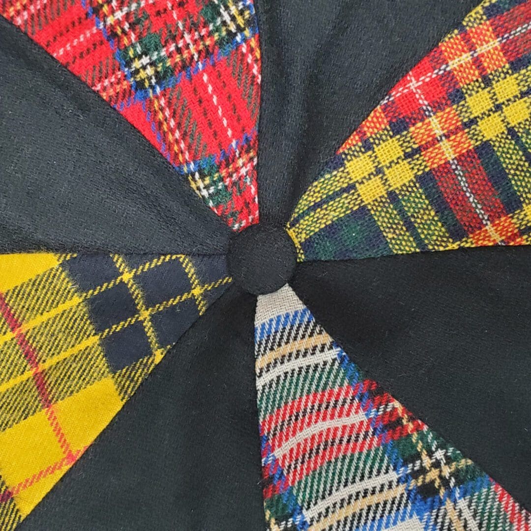 Black Patch Wool Apple Newsboy Cap button