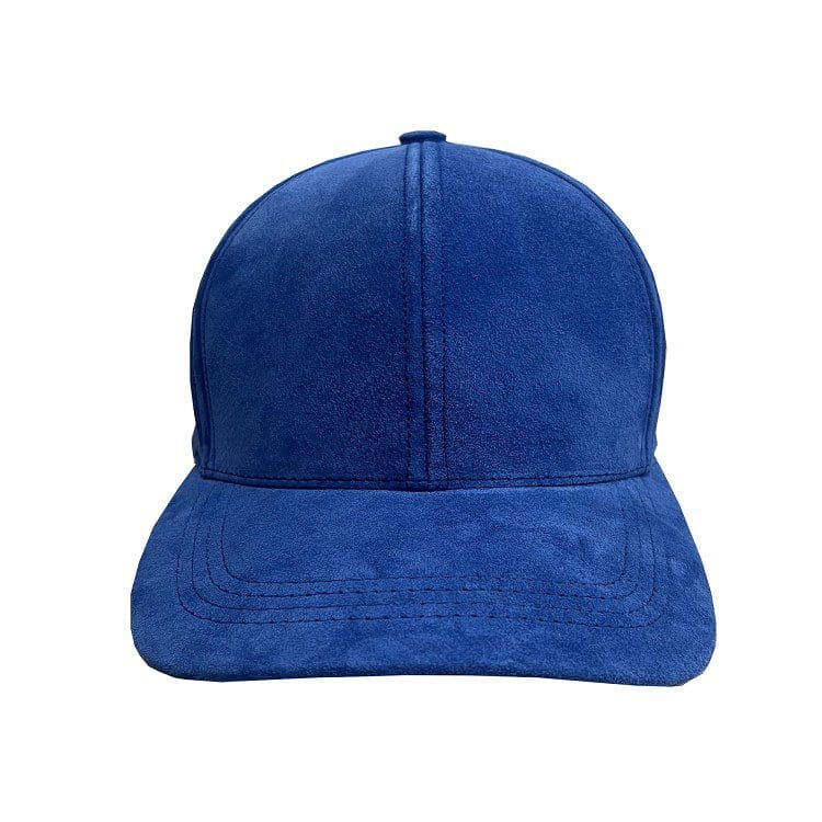 A blue hat is shown with no background.