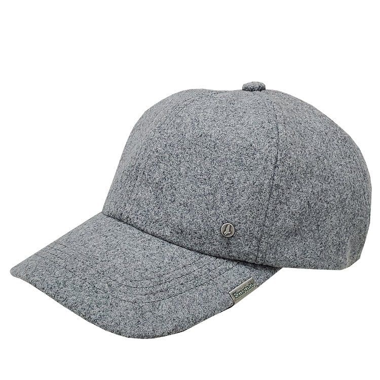 Emstate Heather Grey Melton Wool Baseball Cap