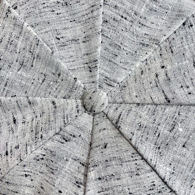 A close up of the inside of an umbrella