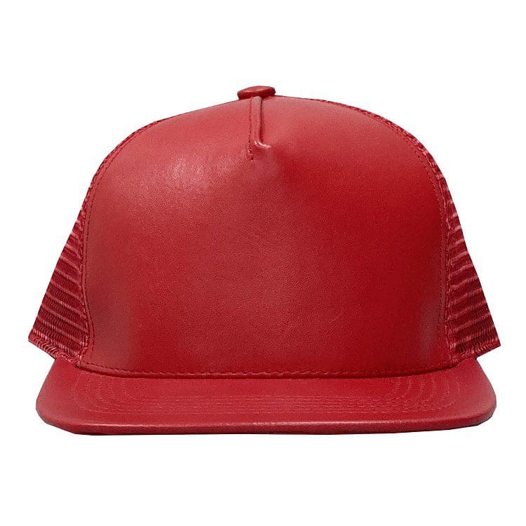 A red hat is shown with a white background.