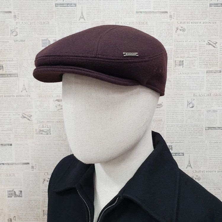 Brown Wool Ascot Ivy Flat Gatsby Driver Cap