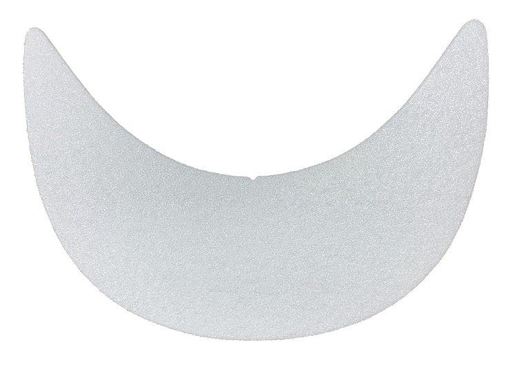 A white paper with a curved line on it.