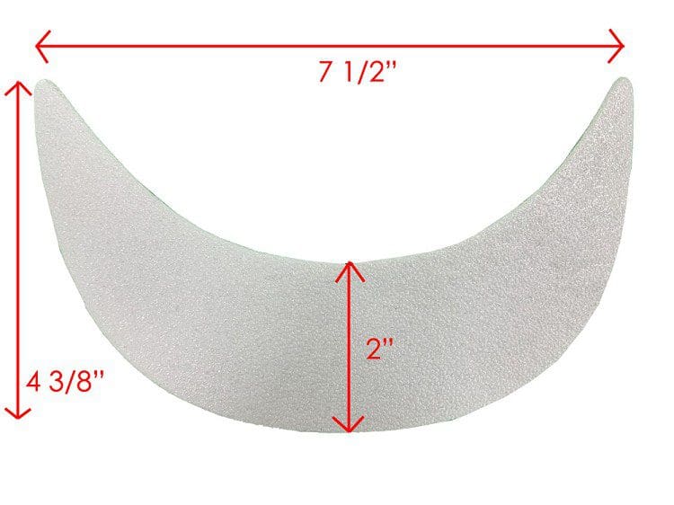 A diagram of the size of a round paper plate.