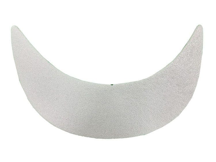 A white paper with a curved line on it.