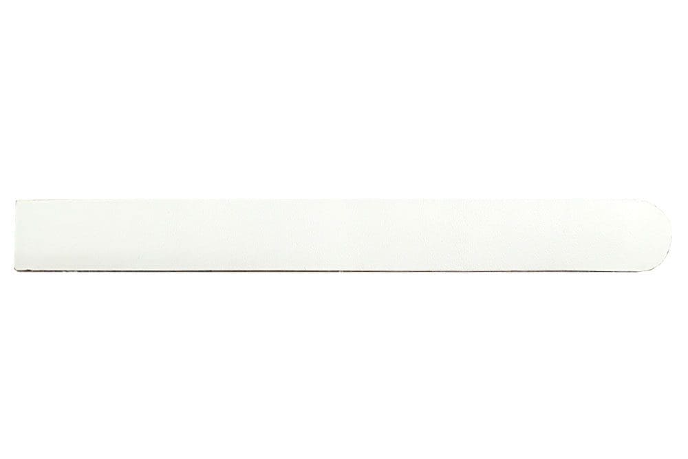 A white strip of paper with the word " white ".
